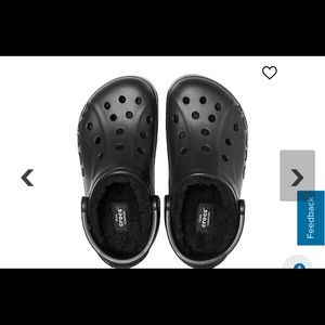Black Baya lined Crocs